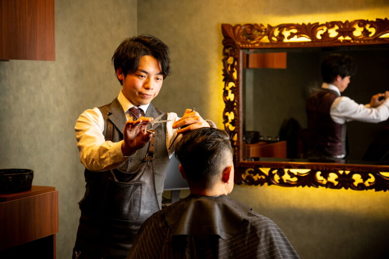 BARBER LUANESフェードカット 施術後風景